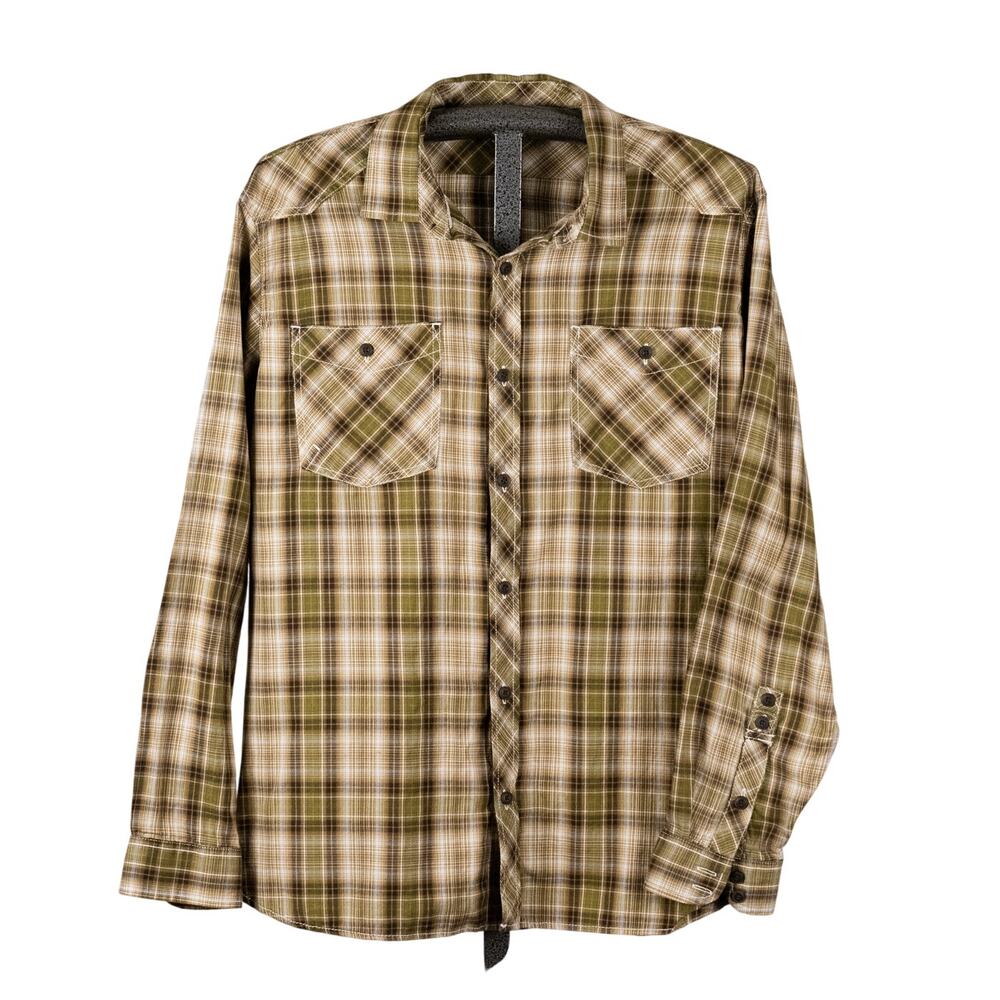 REI Men's Long Sleeve Shirt SZ XL Plaid Hiking Cabin Gorp Classic Casual Western